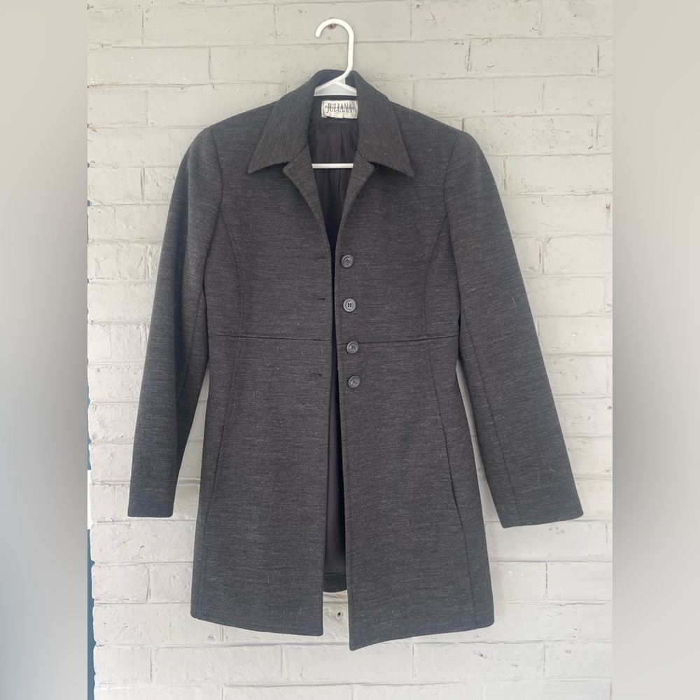 Charcoal gray wool coat